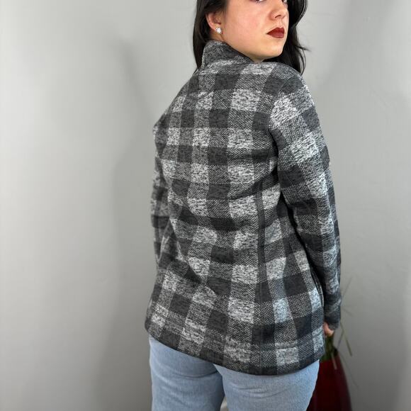 Calvin Klein Gray Plaid Zipper Jacket - Picture 6 of 10
